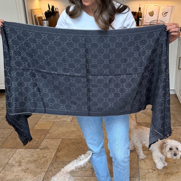 NWT Gucci GG Jacquard Pattern Knitted Scarf - Picture 6 of 6